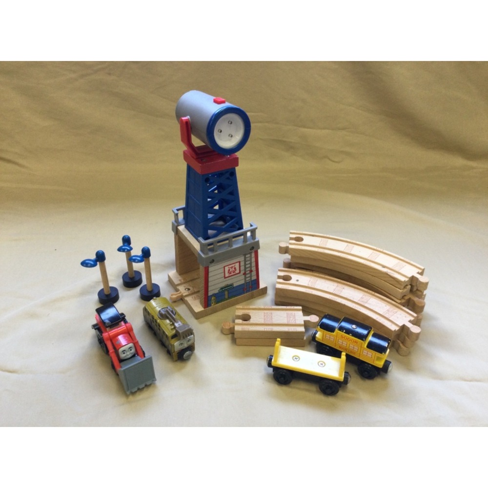 Thomas & Friends Wooden Railway Spotlight, tracks, Diesel 10, Jack, and more